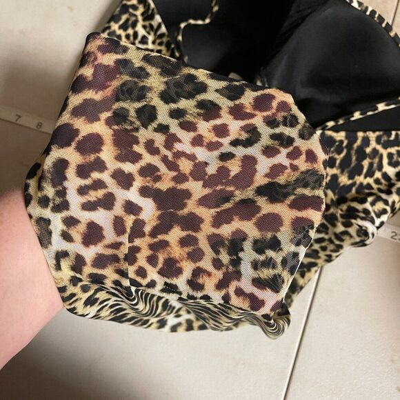 Jaclyn Smith Animal Print Plus Size Curvy Convertible Tankini Halter Bikini  20 - Picture 10 of 10